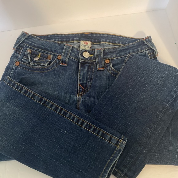 Vintage True Religion Julie Jeans Women's Size 30 USA‎ Skinny Dark Wash Y2K 90s - Picture 1 of 6